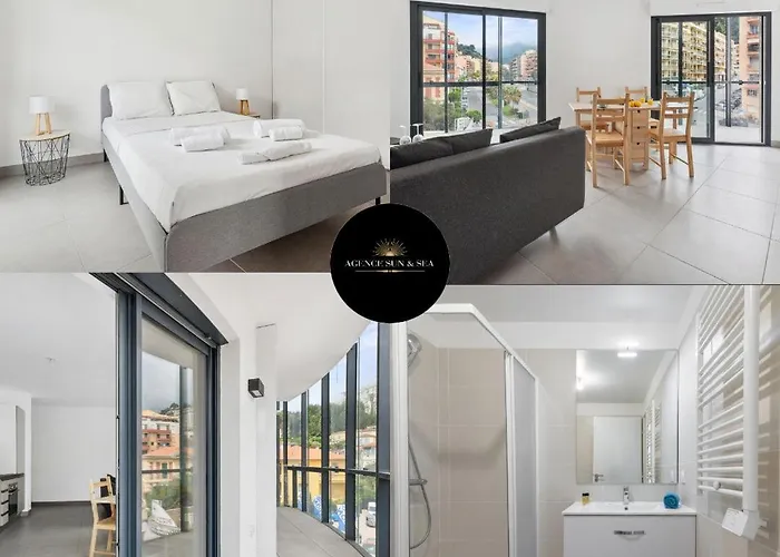 Le Cap Riviera - Centre- Parking Privé - Clim Menton